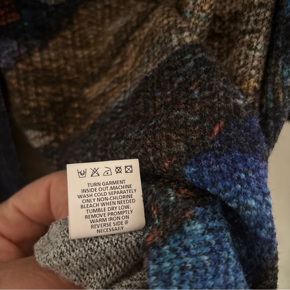 Damee PL Blue/Colorful Big Button 3/4 Bell Sleeves Artsy, Boho Jacket - Picture 8 of 14